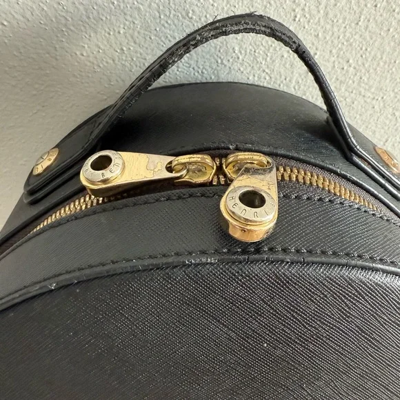 Henri Bendel Black Backpack with Gold Accents - Picture 5 of 7